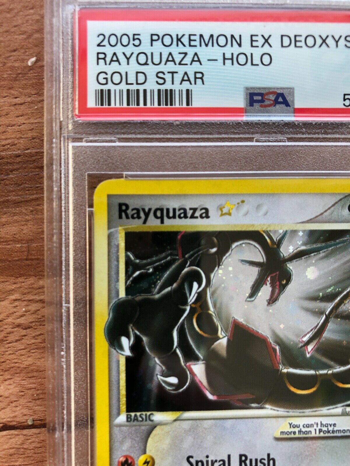 Pokemon Rayquaza Gold Star 107107 Card PSA9